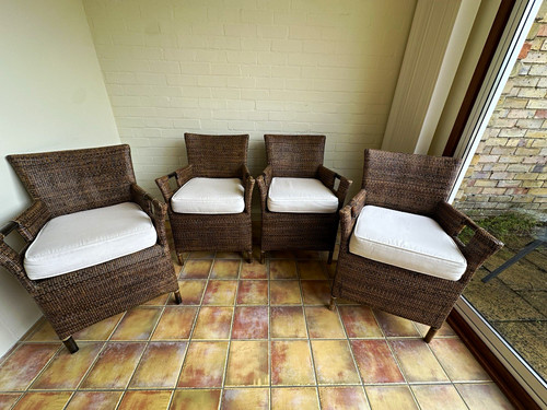 Set quality rattan - of, 4