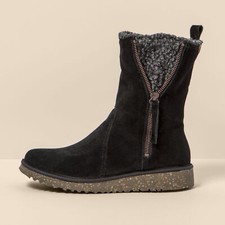 El Naturalista N5633 SILK SUEDE BLACK / FELSEN STIVALE DONNA BLACK