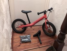 Islabikes Rothan Balance Bike In Red + Long Seat Post + Spares
