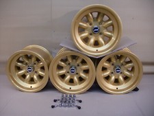 FORD ESCORT CAPRI FORD 8X13 DEEP DISH ALLOY WHEEL SET JBW MINILIGHT STYLE GOLD