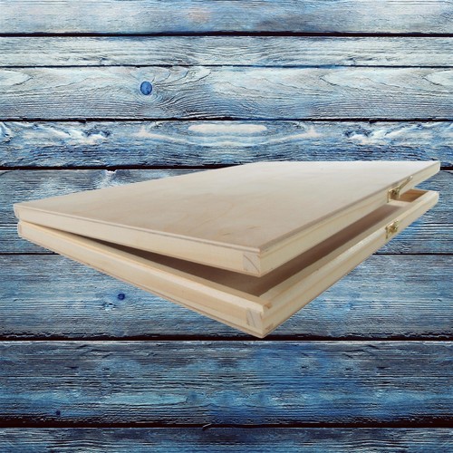 Plain shallow slim wooden box - plain,