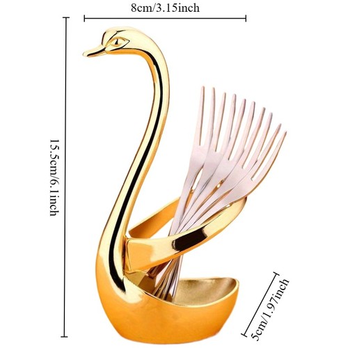 Swan fruit fork - swan, seat