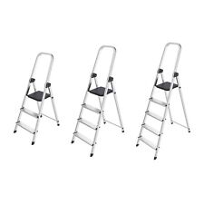 Aluminium Step Ladder With Platform Non Slip Treads Lightweight Aluminium EN 131