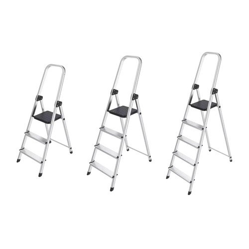 Aluminium step ladder - aluminium,