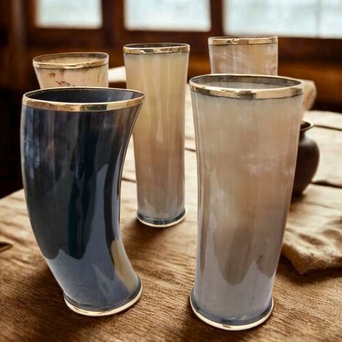 Buffalo horn drinking cup - cup, with