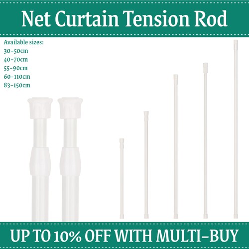 White telescopic tension - white,
