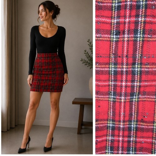Talbots plaid skirt red - talbots,