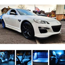 For RX-8 2003-2011 ERROR FREE INTERIOR CAR LED LIGHTS BULBS XENON BLUE SET