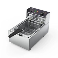 220V Single-Cylinder Electric Deep Fryer Commercial Fryer Equipment 9L-26L