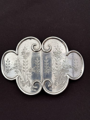 Silver nurses belt buckle - silver,