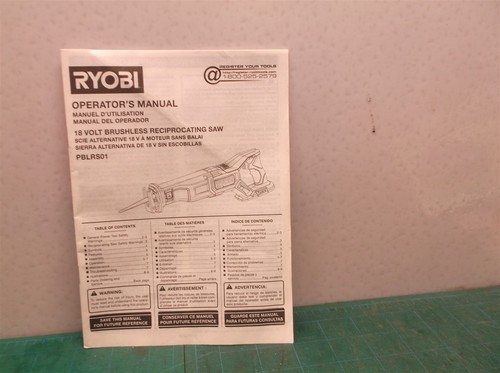 Manual only for ryobi one - manual, a