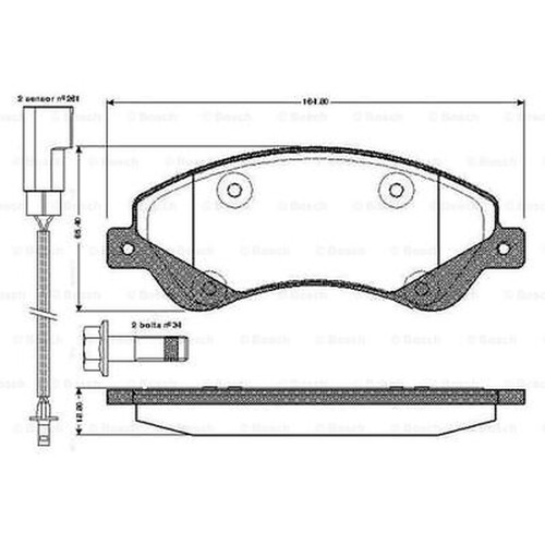 Warning contact brake - warning, pad