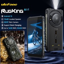 Ulefone Rugking Rugged Phone Android 15 Builder Mobile Outdoors Big Speaker 256G