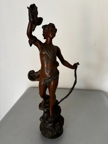 Antique french spelter statue - antique,