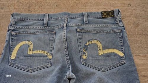 Evisu vintage denim jeans - denim,