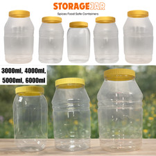 Clear Plastic Storage Jar with