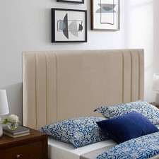 24'' RIO Plush Fabric Headboard for Beds Single double king Super king Size UK