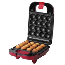 3-In-1 Mini Treat Maker Doughnut Waffle Maker Sorbet Red Giles&Posner