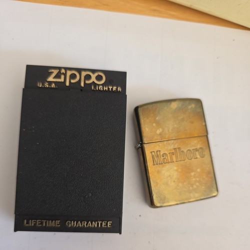 Vintage marlboro brass - brass, zippo