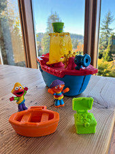 Tyco/Jim Henson Vintage Sesame Street Elmo Pirateship Bath Set 1998 RARE VG