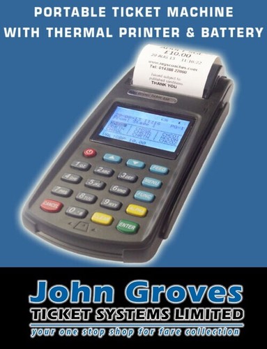 Portable bus ticket machine - portable/on-bus,