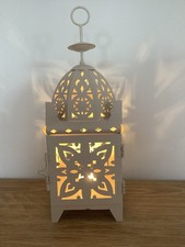 Moroccan Style Cream Metal T Light Lantern Holder New Without Tags Home Decor