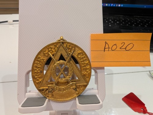 Raob gilt medallion badge - raob,