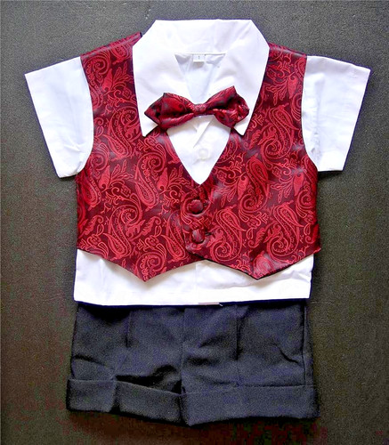 Baby boy outfit set - baby, burgundy