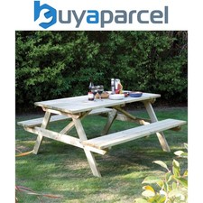 Rowlinson Wooden 5ft Picnic Table Bench 4 Seater Garden Patio Pub