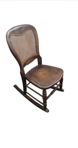 Antique cane back - back, rocking