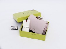 TED BAKER BEAUTIFUL PALE PINK CRYSTAL TEARDROP BOBBLE CLASP MEDIUM PURSE BOXED