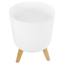 Modern Flowers Pot with Wood Stand Household Planters Flower Planter for Home