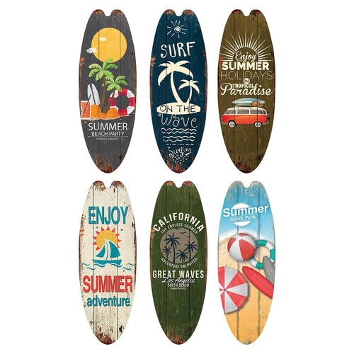 Wooden surfboard sign tiki - sign, bar