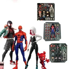 Spiderman Gwen Peter Action Figure Anime Collection Sentinel Morales Figures