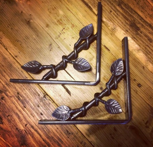Wrought iron shelf brackets - wrought,