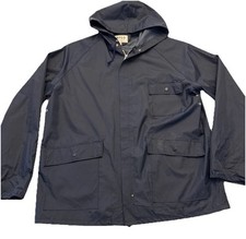 AFCO Deluxe Rain Wear Jacket Navy Coat Full Zip Rubber Lining Outdoors