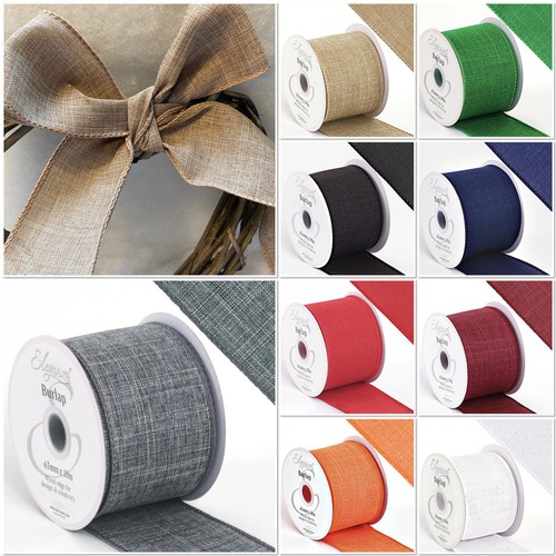 63mm luxury wired edged - 63mm, burlap