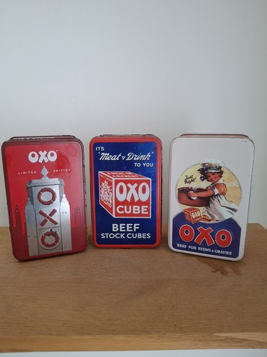 Oxo metal stock cube - metal, tins