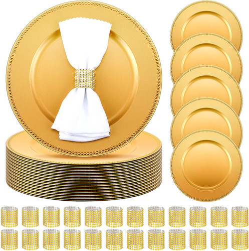 100 pcs charger plates bulk - pcs,