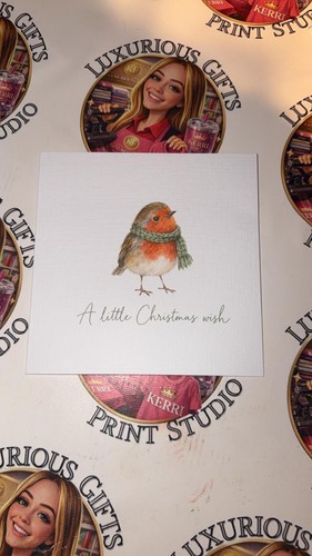 Robin christmas card - robin,