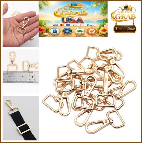 Pcs swivel snap hooks gold - 16,