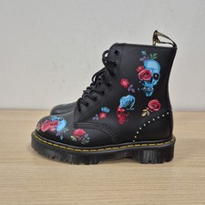 Dr Martens 1460 Bex Rose Floral Skull Fantasy Studded Grunge Boots Uk 5 Eu 38