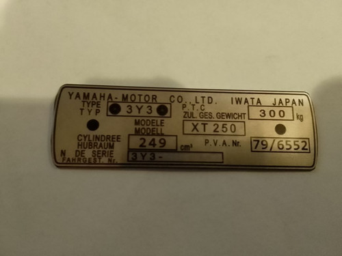 Nameplate plate - nameplate, id
