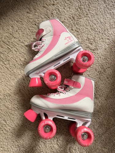 Girls pink white roller derby - roller,
