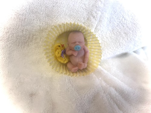 Beautiful polymer clay baby - polymer,