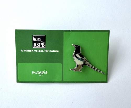 Rspb magpie enamel pin - rspb,
