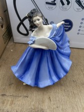 ROYAL DOULTON CHINA LADY FIGURE ELAINE MODEL No HN 2791 BLUE DRESS PERFECT