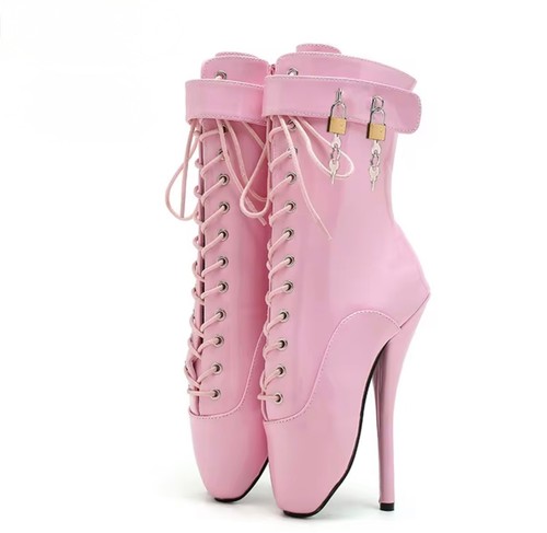Pink patent unisex ballet - pink,