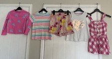 Girls Age 6-7 Bundle Dress Shorts Vest Swim Top T Shirt M&S & Next  