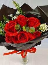 Artificial Flowers Rose Bouquet Plants Bunch Bespoke 6 Head Wedding Valentines